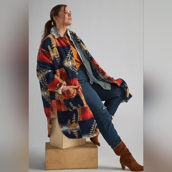 Pilcro Leopard Sherpa Duster Jacket - Picture 10 of 10